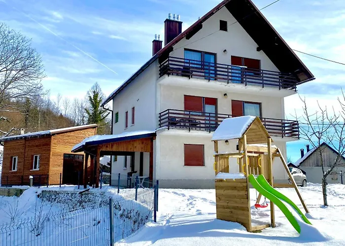 シャレー Maklen Gorski Kotar With Sauna And Jacuzzi Brod Moravice